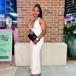 House of CB Ivory Sleeveless Maxi Dress